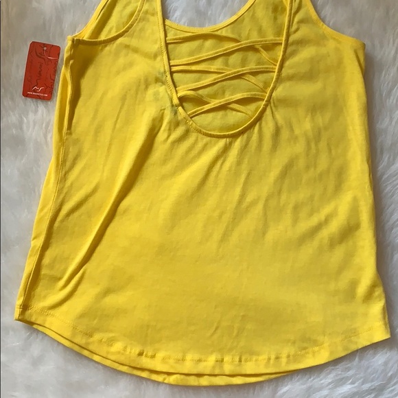 LAST CALL Yellow Tank Top - Picture 7 of 10